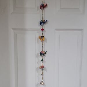 Colorful Elephant Wall Hanging Decor Pair